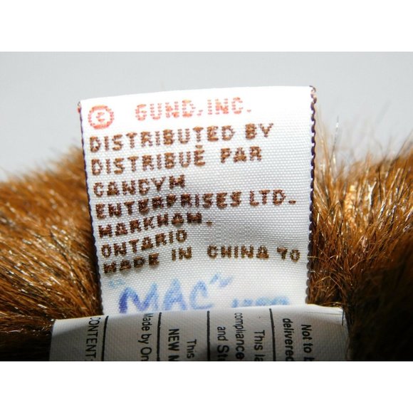 GUND McIntosh MAC The Bear Who Fights Cancer Teddy Plaid Bow 17" Plush Stuffed - Picture 8 of 9